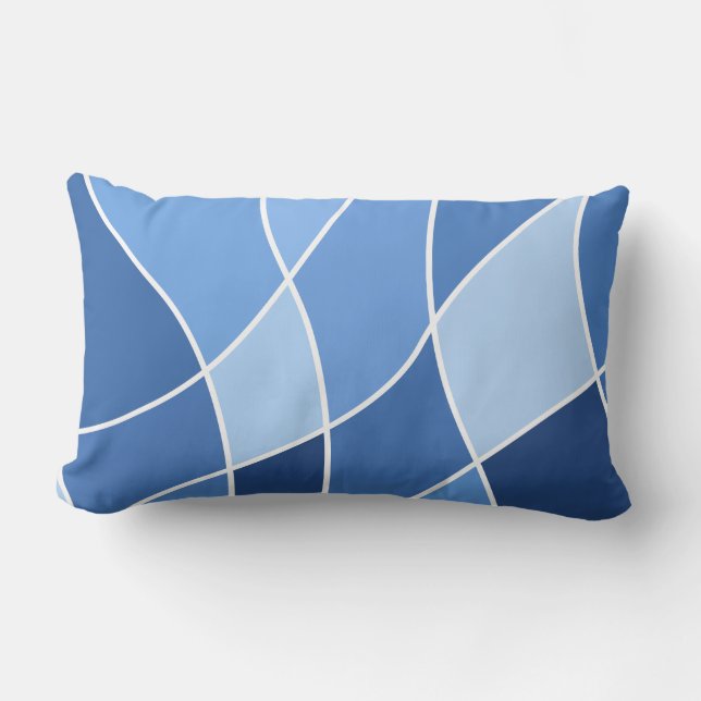 Coussin Rectangle Bleus de ciel - conception élégante à la mode (Recto)
