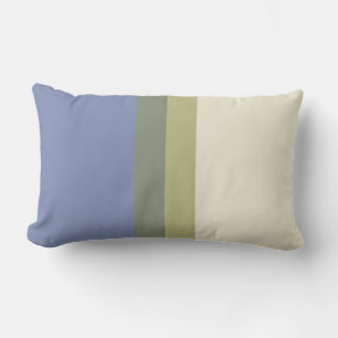 Coussin Rectangle Bloc de couleur bleu vert crème moderne