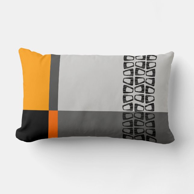 Coussin Rectangle Bloc de couleur rétro (Recto)
