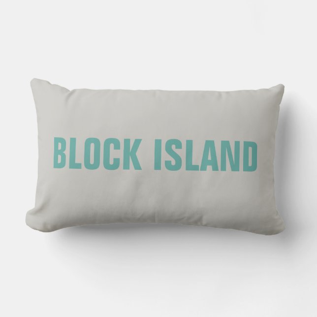 Coussin Rectangle Block Island Rhode Island Beach Lancer l'oreiller (Recto)