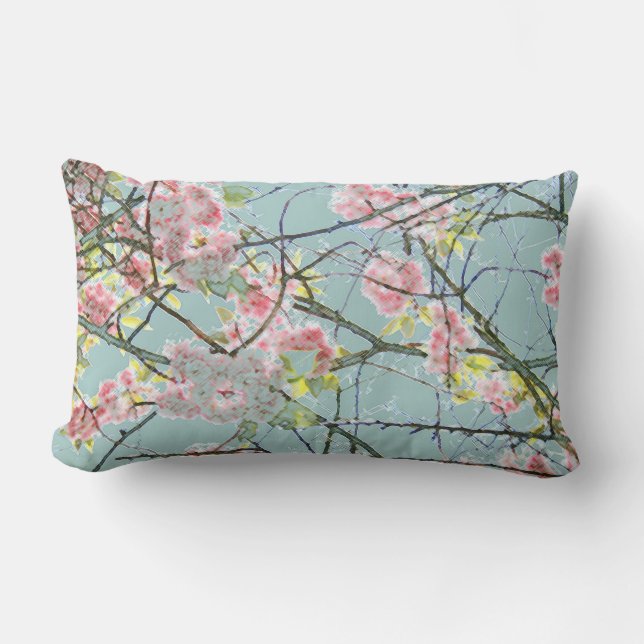 Coussin Rectangle Blossom du printemps rose (Recto)
