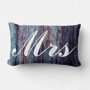 Coussin Rectangle Blue M. et Mme Mariage Gift