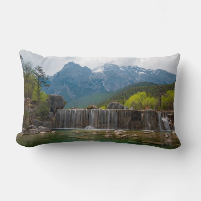 Coussin Rectangle Blue Moon Valley | Jade Dragon Snow Mountain (Recto)