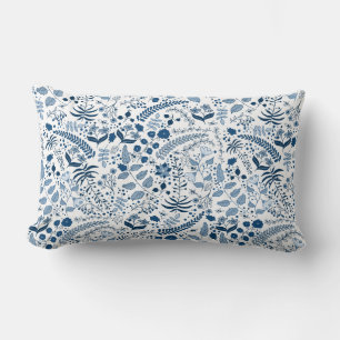 Coussin Rectangle Blues classiques   Boho Floral   par Cherie