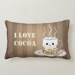 Coussin Rectangle Boisson chaude de cacao de kawaii mignon