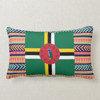 Coussin Rectangle Boîte colorée de drapeau de la Dominique