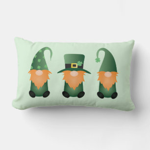 Coussin Rectangle Bon Jour de la Saint Patrick vert Gnomes
