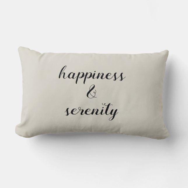 Coussin Rectangle Bonheur et sérénité (Recto)
