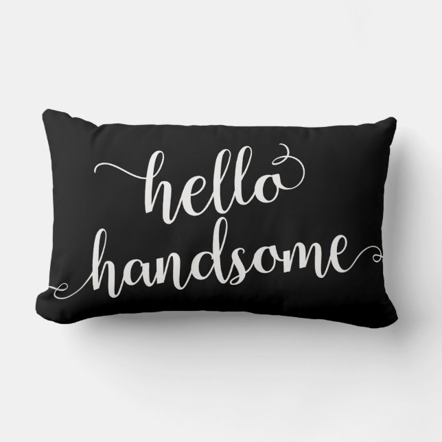 Coussin Rectangle Bonjour beau (Recto)