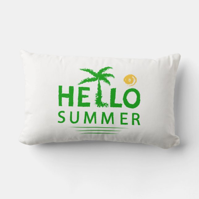 Coussin Rectangle Bonjour été (Verso)