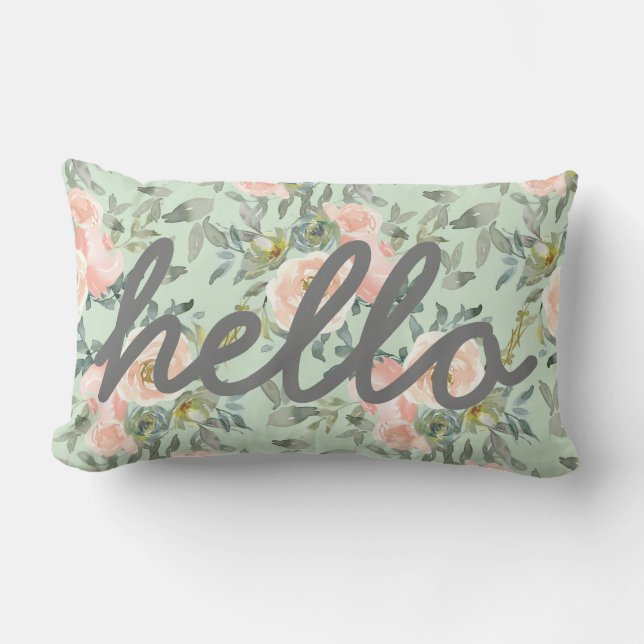Coussin Rectangle Bonjour Floral (Recto)