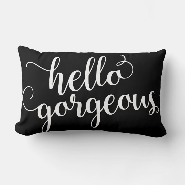 Coussin Rectangle Bonjour magnifique (Recto)