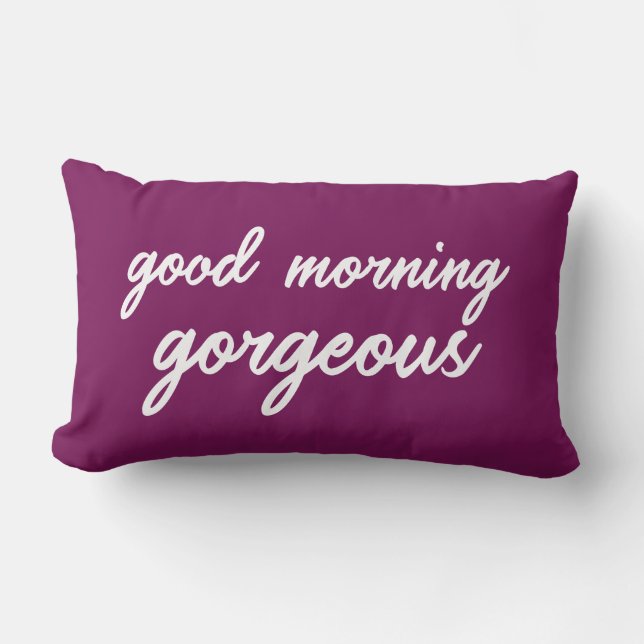 Coussin Rectangle Bonjour Magnifique. (Recto)
