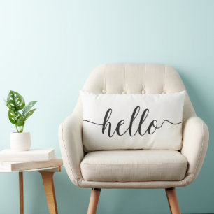 Coussin Rectangle Bonjour mignonne n'importe quelle couleur