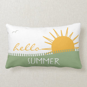 Coussin Rectangle Bonjour moderne soleil d'été