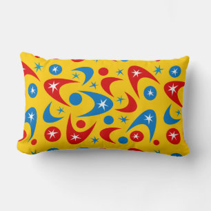 Coussin Rectangle Boomerangs rétro