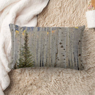 Coussin Rectangle Bosquets d'aspens en automne Montagnes Rocheuses