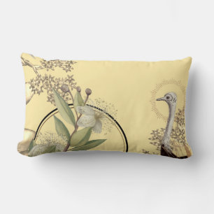Coussin Rectangle Botanique Jaune Conception Florale