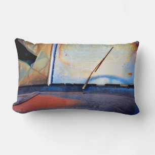 Coussin Rectangle Bouclier d'un vieux camion rouillé