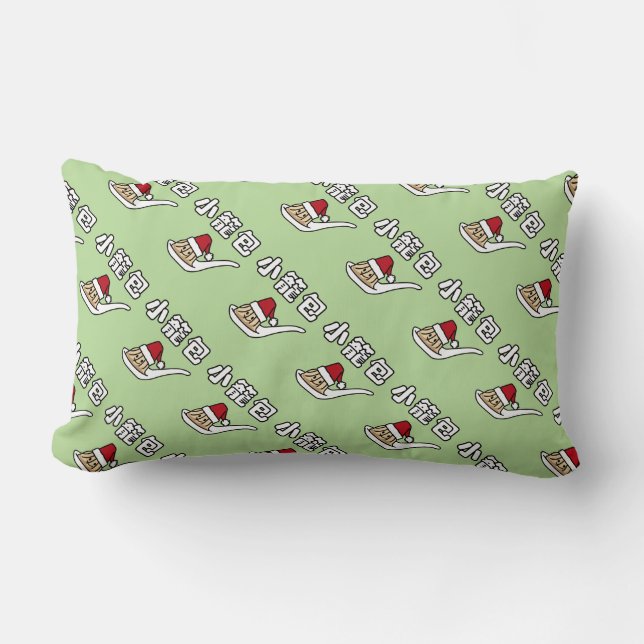 Coussin Rectangle Boulette chinoise Dim Sum Père Noël ha de soupe à (Recto)