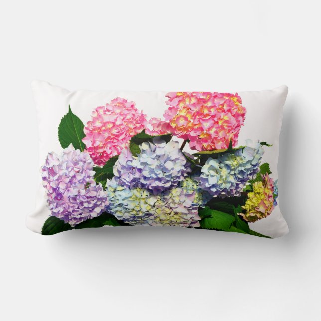 Coussin Rectangle Bouquet Hydrangea (Recto)