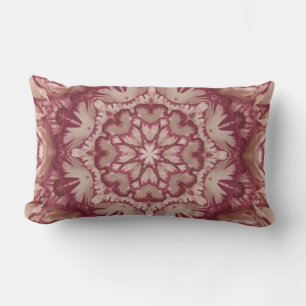 Coussin Rectangle Bourgogne bouillie et flore victorienne ivoirienne