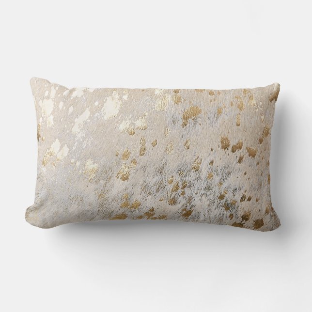 Coussin Rectangle Bouteille d'or Imprimer Scatter métallique Lumbar  (Recto)