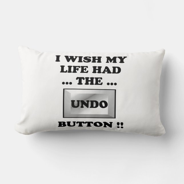 Coussin Rectangle Bouton Ma vie avec annulation (Recto)