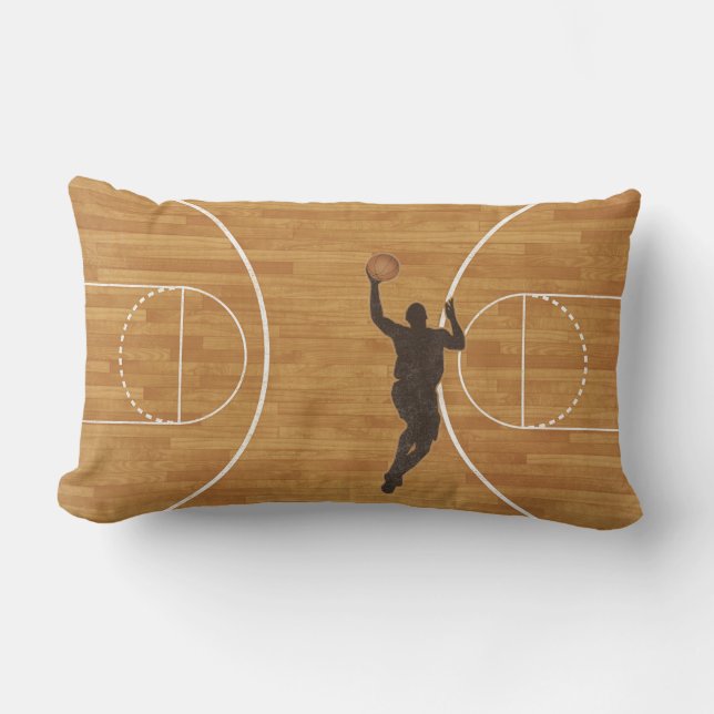 Coussin Rectangle Boy Basketball Court Lumbar Jeu d'oreiller (Recto)