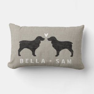 Coussin Rectangle Boykin Spaniel Silhouettes Love