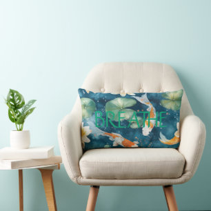 Coussin Rectangle "Breathe" & "Namaste", Koi Design, Personnalisez-l