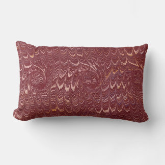 Coussin Rectangle brick red marble print