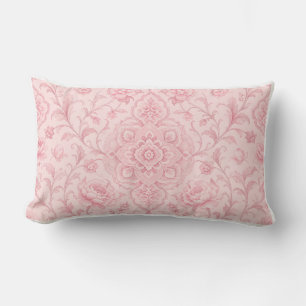 Coussin Rectangle Brise de jardin persan – Rose poudré