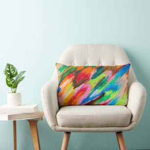 Coussin Rectangle Brochures colorées - Art Moderne Abstrait