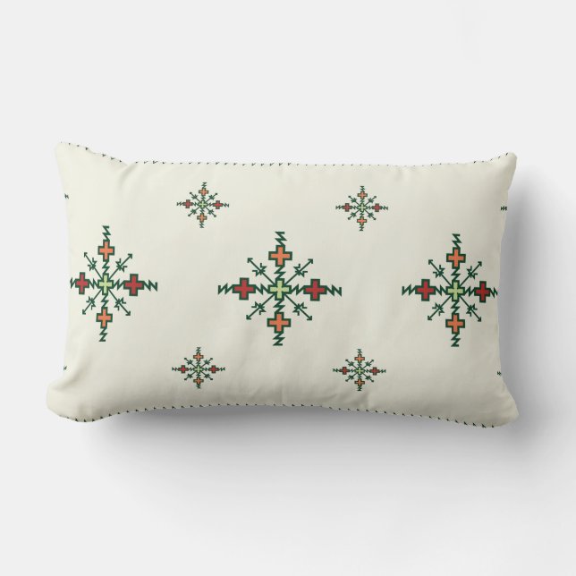 Coussin Rectangle Broderie traditionnelle marocaine | Broderie Fassi (Recto)