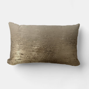Coussin Rectangle Brush doré Or Élégance moderne