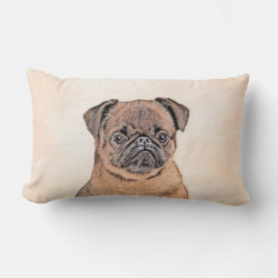 Coussin Rectangle Bruxelles Griffon Smooth Painting Original Chien A