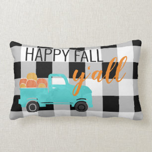 Coussin Rectangle Buffalo Check Happy Fall Y'all Decor