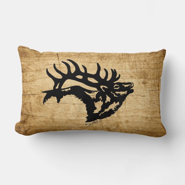 Coussin Rectangle Bull Elk (Recto)