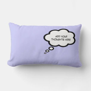 Coussin Rectangle bulle de dessin animé de pensées de rêve