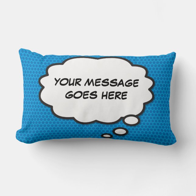 Coussin Rectangle Bulle de pensée personnalisée Funny Cool Bande des (Recto)