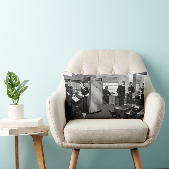 Coussin Rectangle Bureau des affaires vintages, Affaires exécutives (Chaise)