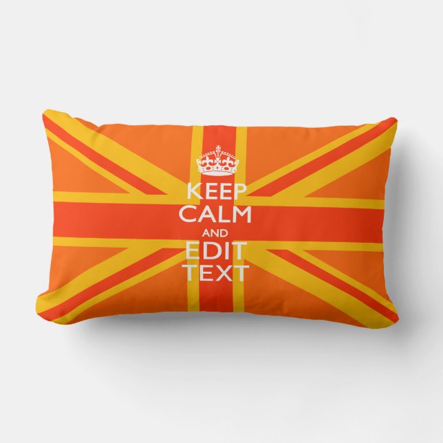Coussin Rectangle Butin britannique orange de drapeau d'Union Jack (Recto)