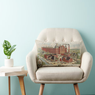 Coussin Rectangle C.L. Centlivre Brewing Company Factory Buildings.