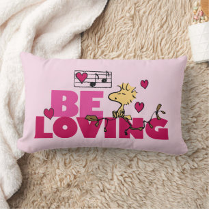 Coussin Rectangle cacahuètes   Saint Valentin   Woodstock Be Love
