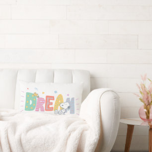 Coussin Rectangle cacahuètes Snoopy & Woodstock Dream