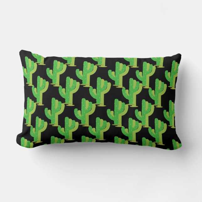 Coussin Rectangle Cactus vert (Recto)