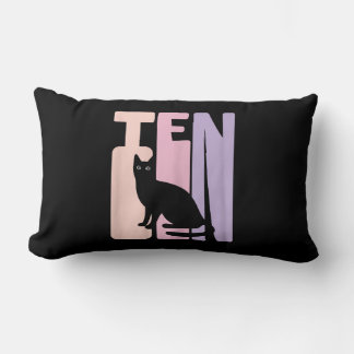 Coussin Rectangle Cadeau 10e anniversaire | Ventilateur de chats mig