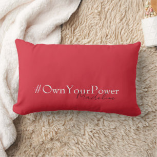 Coussin Rectangle Cadeau d'autonomisation des filles - Nom personnal