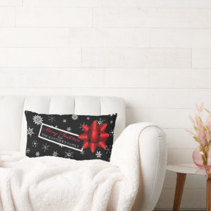 Coussin Rectangle Cadeau de Noël Simulé réaliste personnalisé